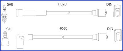 134457 HITACHI Hueco gyújtókábelkészlet