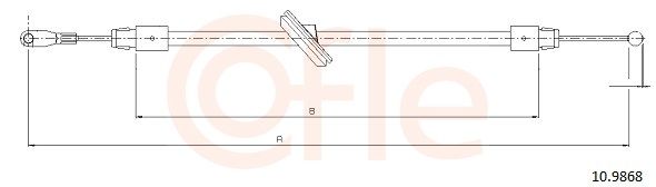 Cable Pull, parking brake 10.9868