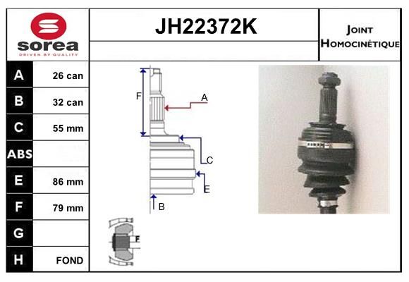 KIT CV JOINT AVEC KR053 - CIVIC