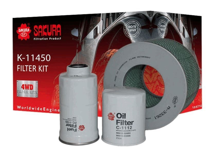 FILTER KIT OIL AIR FUEL TOYOTA - TecDoc Only