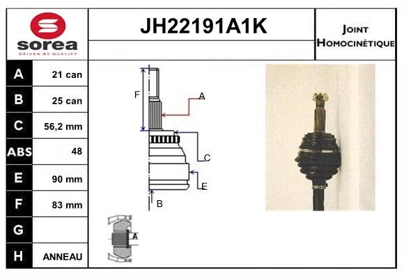 KIT CV JOINT AVEC KR089 - CLIO