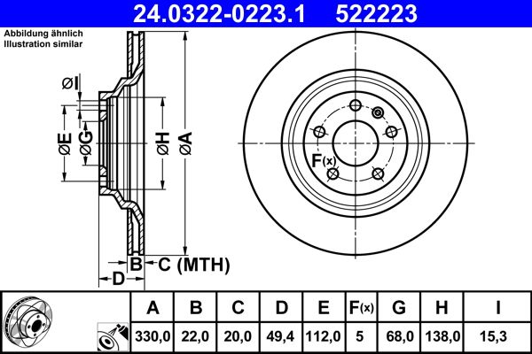 Brake Disc 24.0322-0223.1