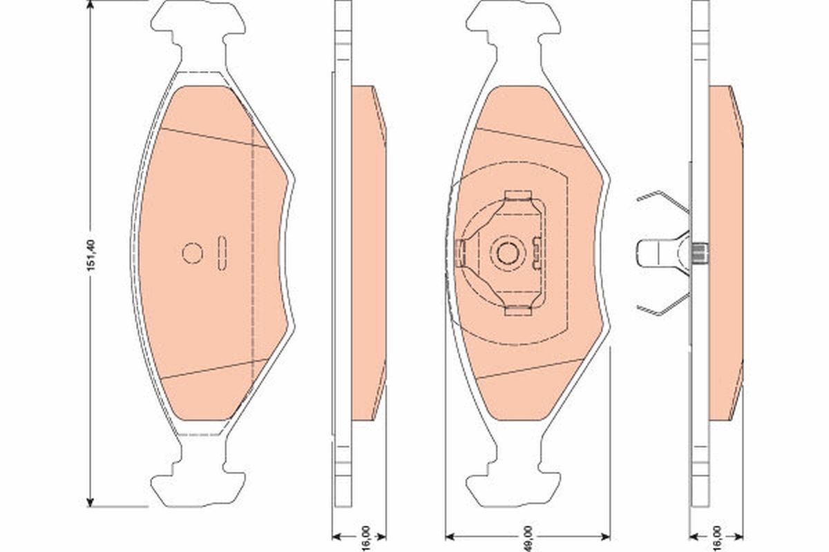 TRW DISC BRAKE PADS - TecDoc Only