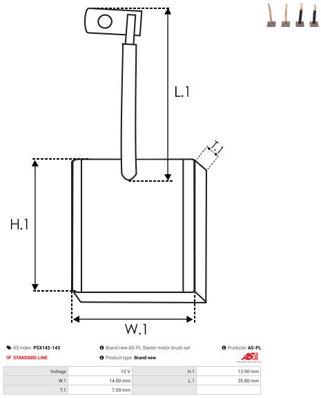 anglies šepetėlis, starteris