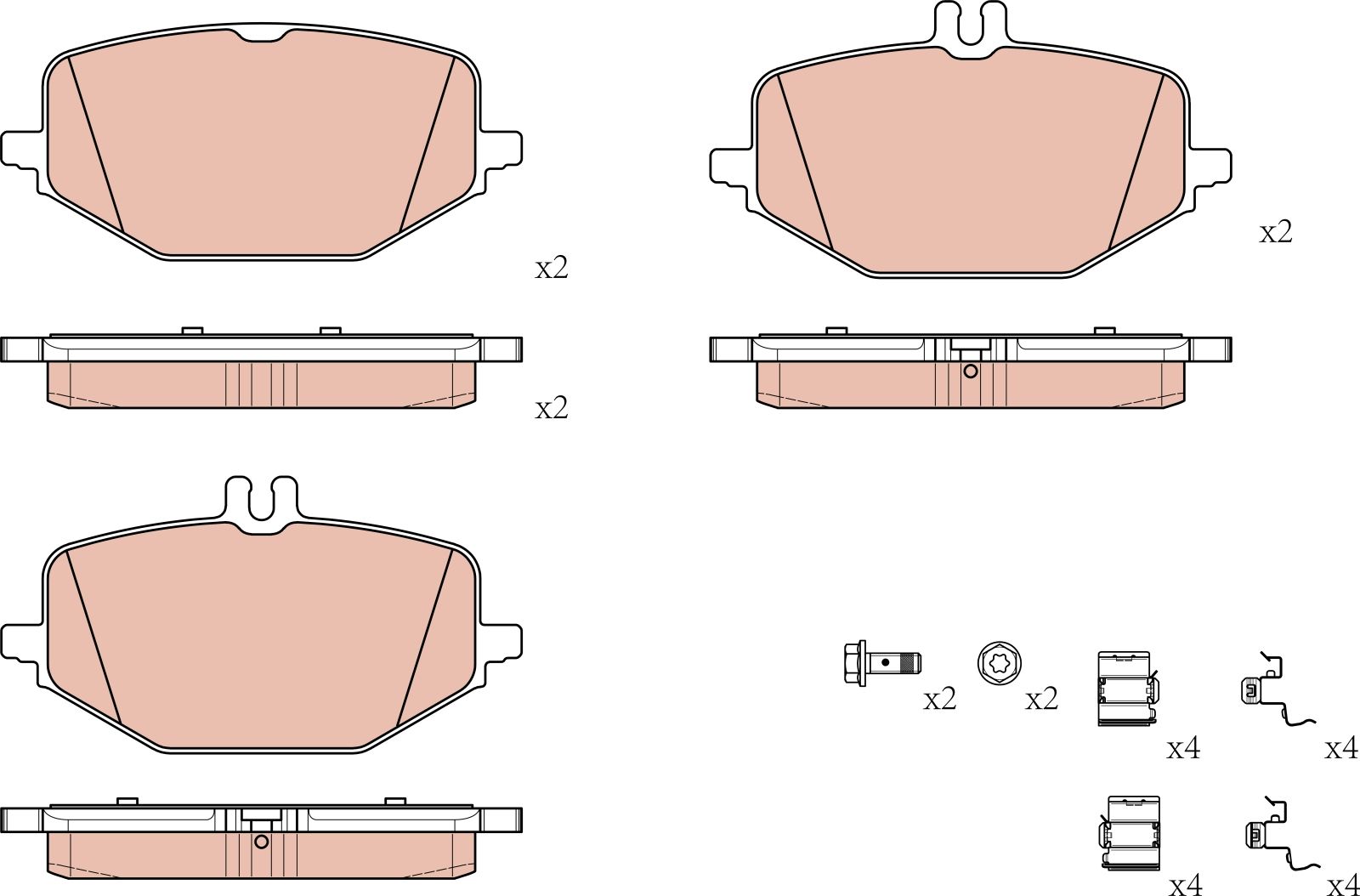 TRW BRAKE PAD SET, DISC BRAKE - TecDoc Only