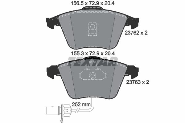 Brake Pad Set, disc brake 2376201