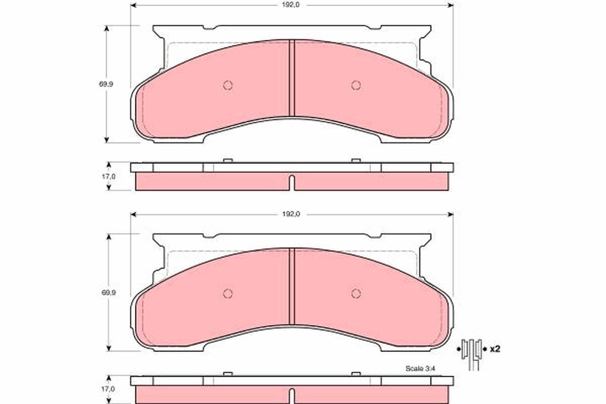 TRW DISC BRAKE PADS - TecDoc Only