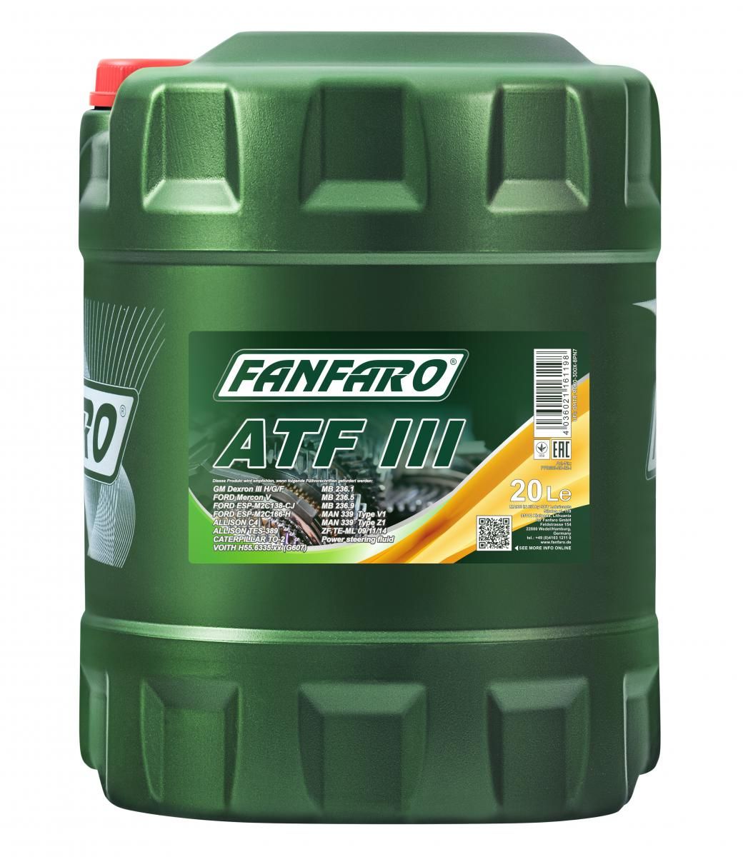MANNOL FF8603-20 - Getriebe&ouml;l Fanfaro ATF III
