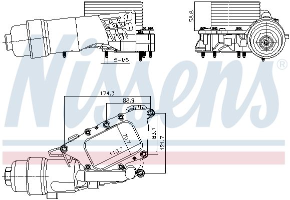 Oil Cooler, engine oil 91385