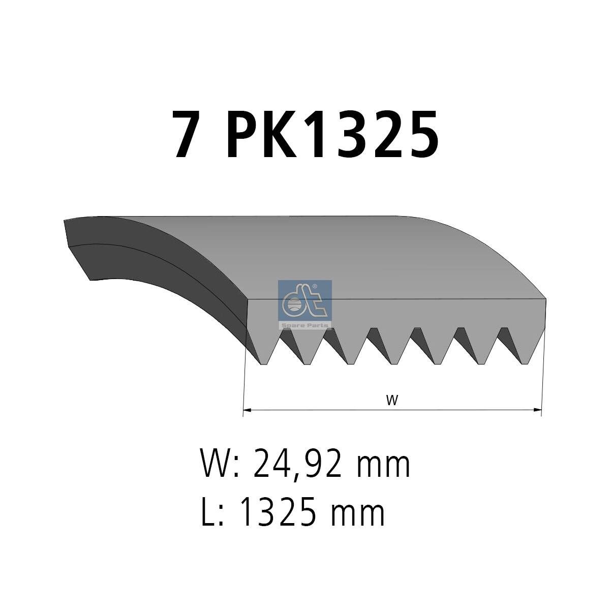 DT Spare Parts 7.54807 - Keilrippenriemen