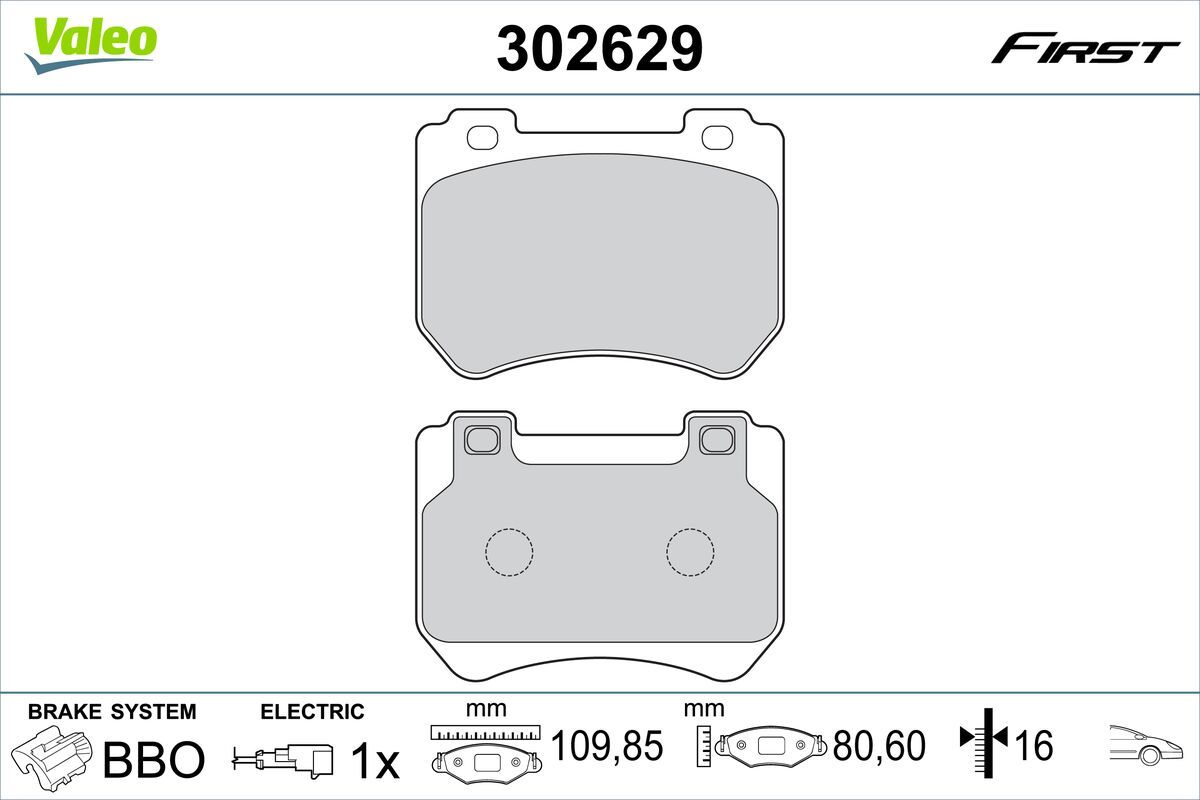 Brake Pad Set, disc brake 302629