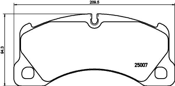 Комплект тормозных колодок, дисковый тормоз 8DB 355 015-801