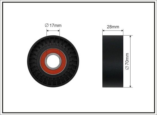 Tensioner Pulley, V-ribbed belt 386-00