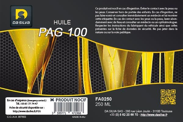 HUILE PAG ISO 100 R-134A  .