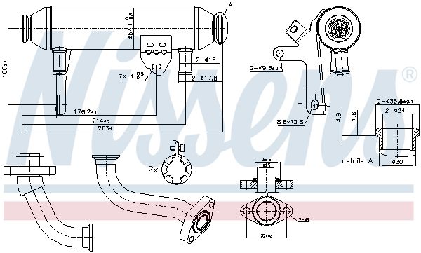 Cooler, exhaust gas recirculation 989283