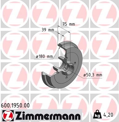 Brake Drum 600.1950.00