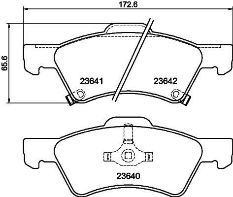 Комплект тормозных колодок, дисковый тормоз 8DB 355 010-061