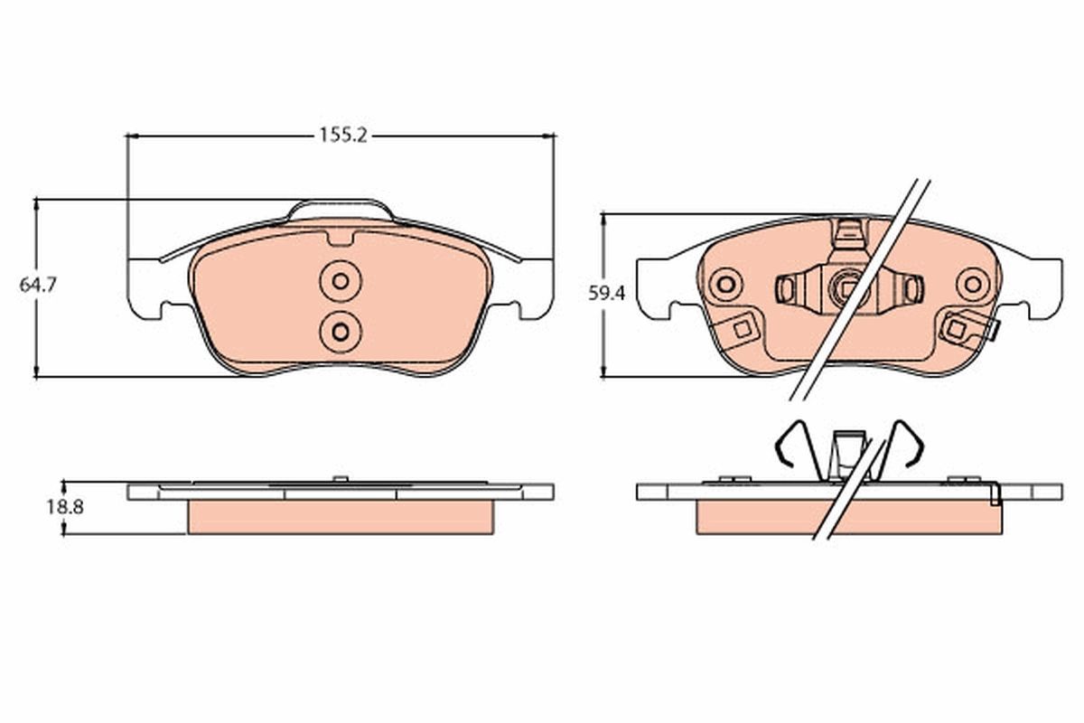 TRW DISC BRAKE PADS - TecDoc 1