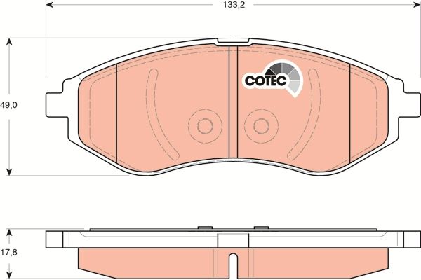 TRW DISC BRAKE PADS - TecDoc 1