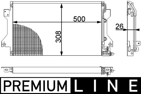 AC 239 000P MAHLE BEHR *** PREMIUM LINE *** kondenzátor, klíma