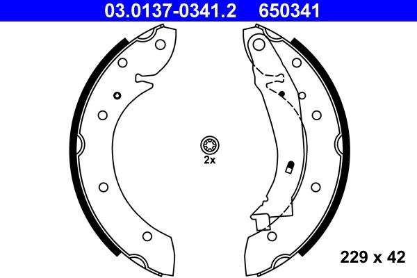 Brake Shoe Set 03.0137-0341.2