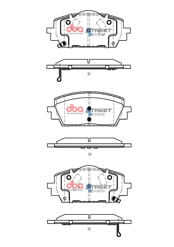 DBA SS STREET SERIES BRAKE PADS [ GENESIS G80 2.5T/AWD 2020 - ON F ] - TecDoc Only