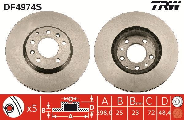 TRW BRAKE DISC - TecDoc 1
