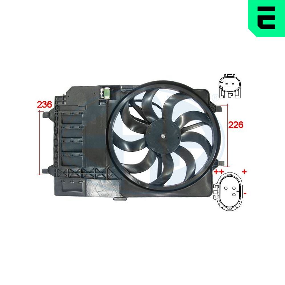 352015 ERA ventilátor, motorhűtés