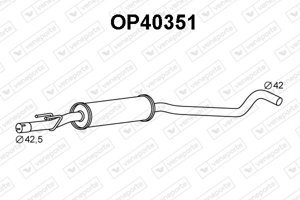 SILENCIEUX INTERMEDIAIRE OPEL  .