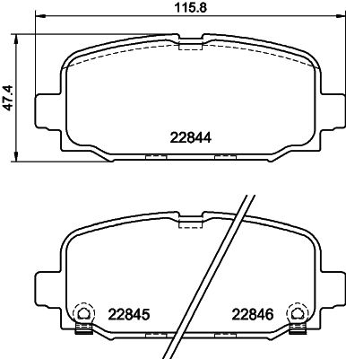 8DB 355 039-411 HELLA fékbetétkészlet, tárcsafék