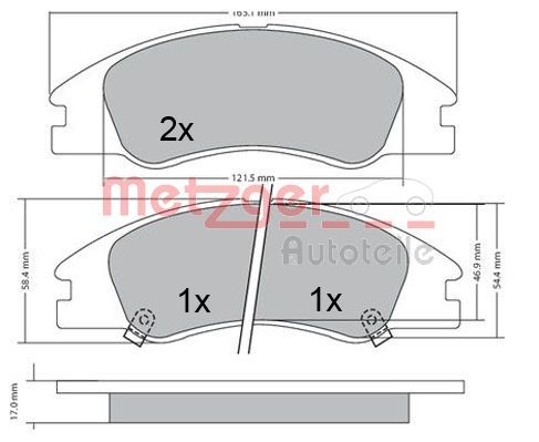 Brake Pad Set, disc brake 1170540