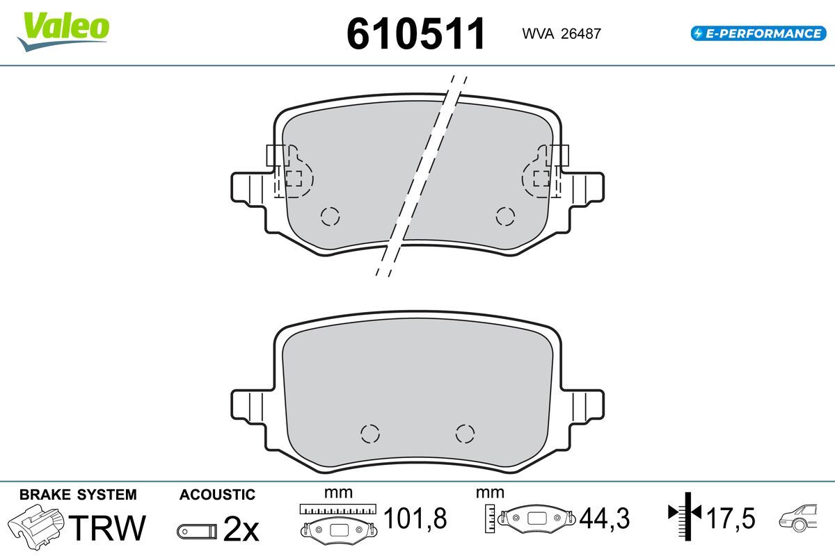 Bremsbelagsatz, Scheibenbremse