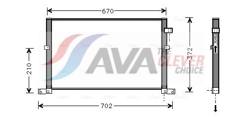 AVA QUALITY COOLING FD5334 - Kondensator, Klimaanlage ** CLEVER FIT **