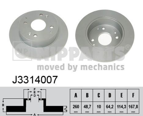 J3314007 NIPPARTS féktárcsa