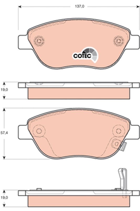 TRW BRAKE PAD SET, DISC BRAKE - TecDoc 1