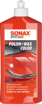 SONAX Polish+Wax Color rot / 500 ml