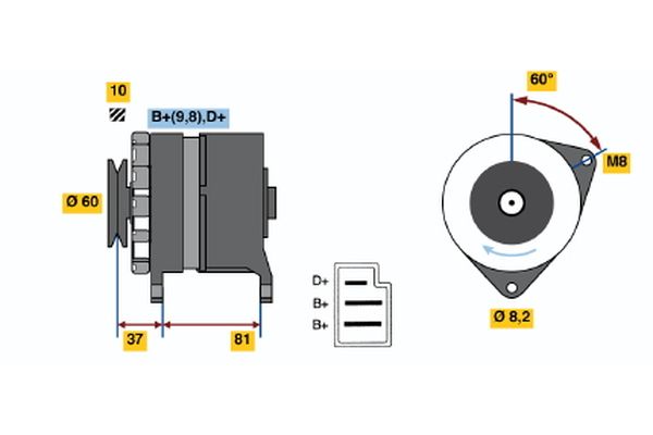 Alternator 0 986 030 780