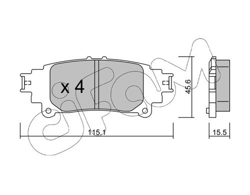 Brake Pad Set, disc brake 822-977-0