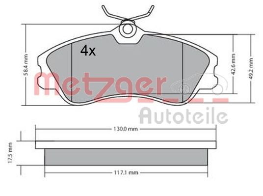 Brake Pad Set, disc brake 1170377