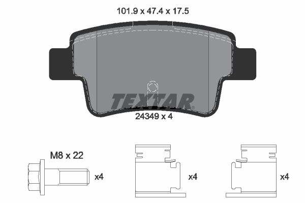 Brake Pad Set, disc brake 2434901