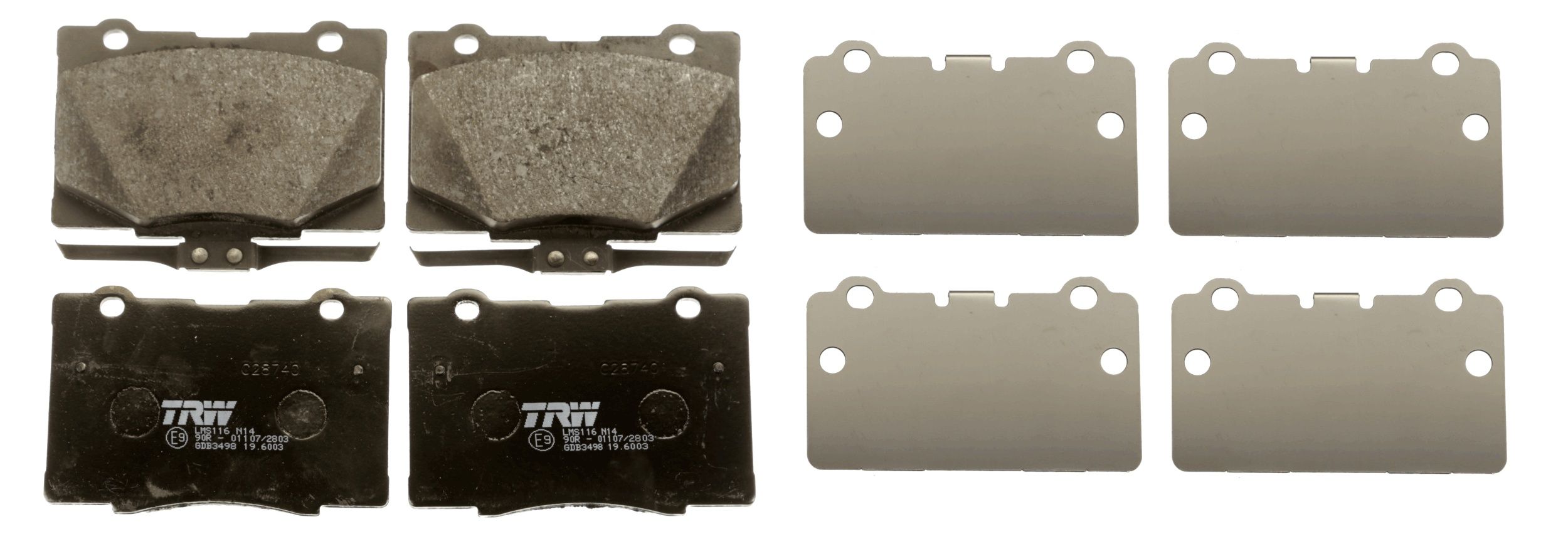 TRW DISC BRAKE PADS - TecDoc 2