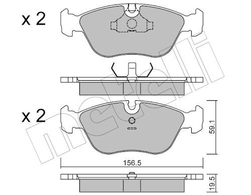 METELLI 22-0182-0 - Bremsbelagsatz, Scheibenbremse