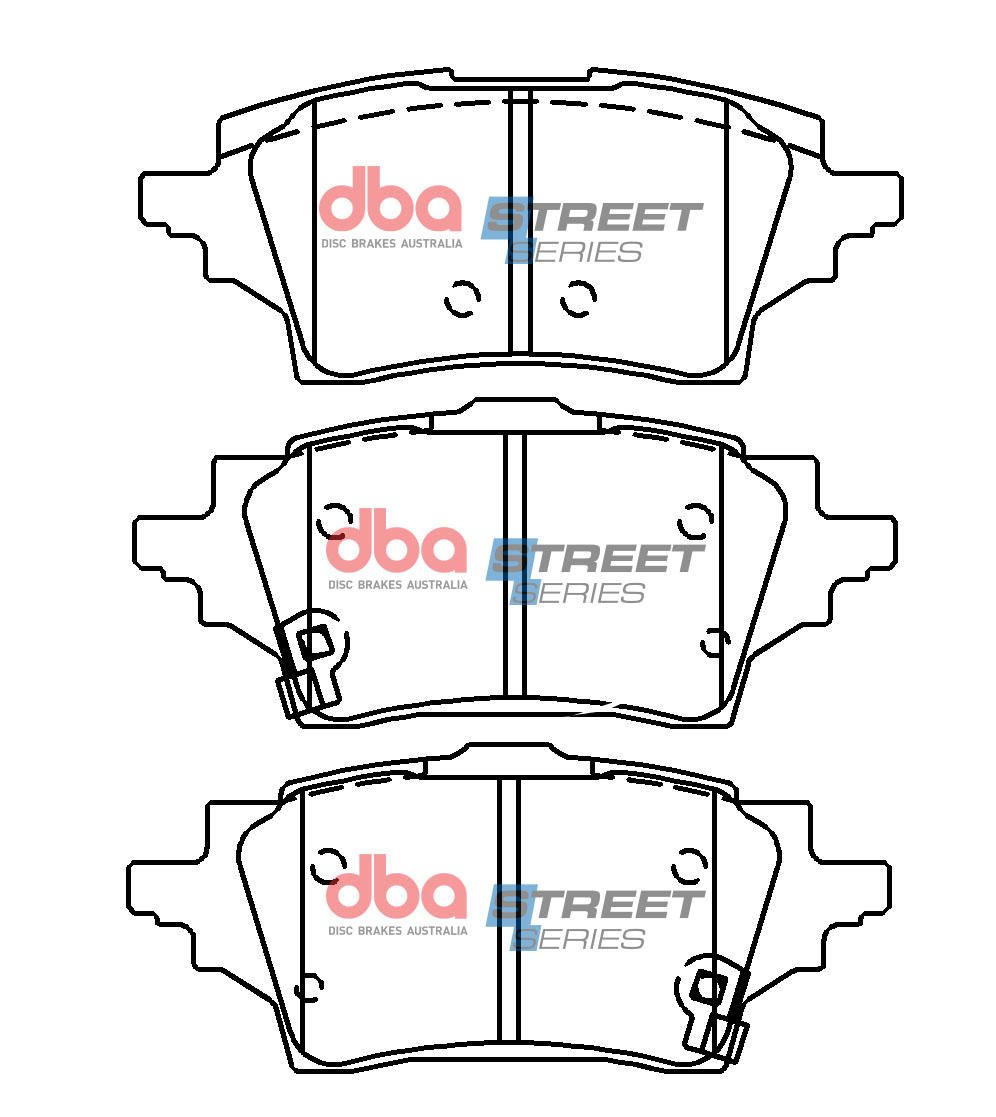 DBA SS STREET SERIES BRAKE PADS [Toyota Corolla ZRE211, ZWE211 - 2018 on R] - TecDoc Only