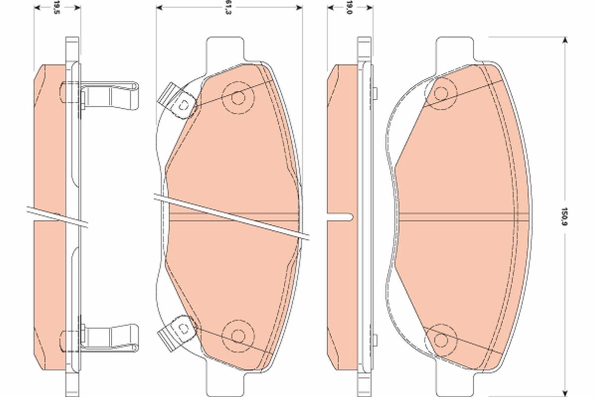 Brake Pad Set, disc brake GDB3511