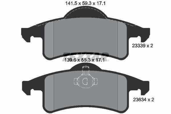 Brake Pad Set, disc brake 2333901