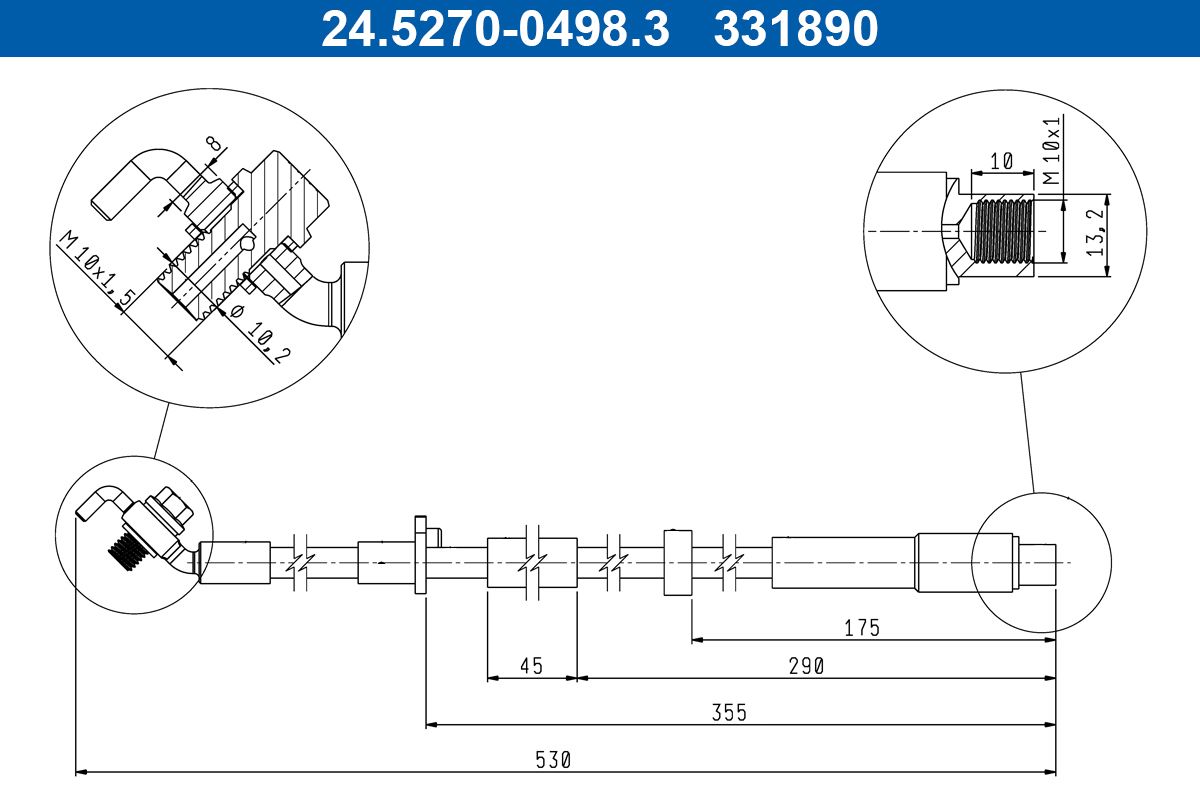 Ate 24.5270-0498.3 Bremsschlauch