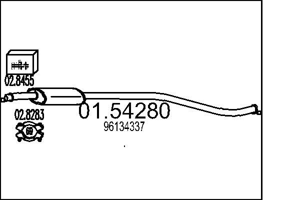 01.54280 MTS középső hangtompító