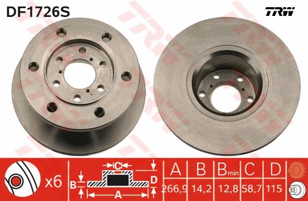 Brake Disc DF1726S