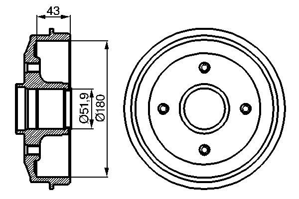 Brake Drum 0 986 477 020