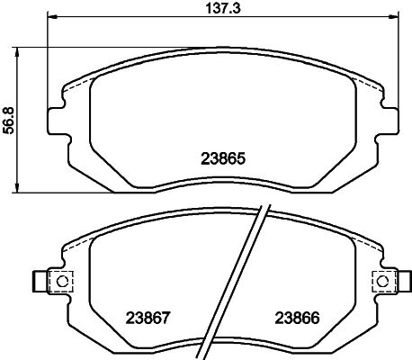 Brake Pad Set, disc brake 8DB 355 010-211